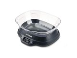 G3 Ferrari G20093 Bilancia da Cucina, 1 gr/5kg, Ciotola da 1,2L, Display Alta Luminosità, Sensore ad alta precisione, Salvaspazio, Plastica, Nero