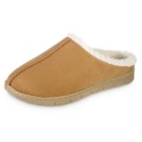 Isotoner Women’s Microsuede Hoodback Slipper: Sherpa Lined, Non-Slip, Indoor/Outdoor, Machine Washable