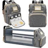 Lenski Diaper Bag Backpack, Baby Shower Gifts for New Mom, Baby Registry Search, Newborn Diaper Bag with Changing Station and USB Charging Port, Toddler Travel Essential, Large Capacity Nappy Bag
