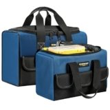 WINHUNT 2 Pack Tool Bag for Men, 12 Inch & 17 Inch Heavy Duty Open Top Tool Bag with 5 Pockets for Electrician Tool Bags, Maintenance Workers, Plumbers, Household use