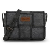Wrangler Woven Flap Crossbody Bag for Women Western Floral Tooled Cross Body Purse Gift Black WG343-2004BK