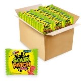 SOUR PATCH KIDS Soft & Chewy Candy, Bulk Christmas Candy Stocking Stuffers, 140 Snack Packs