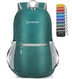 ZOMAKE Zaino Pieghevole Ultraleggero, Zainetto Leggero Ripiegabile da Viaggio 20L, Backpack Richiudibile Tascabile Salvaspazio Trekking Piccolo per Uomo Donna (Army Green)