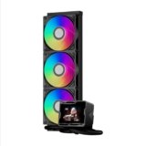 PCCOOLER CPS GT360M ARGB Display BK, AIO CPU Cooler TDP 300W con schermo IPS da 2,8″, sistema di raffreddamento a liquido con 3 ventole ARGB PWM, per Intel LGA 1851/115X/1700/1200 & AMD AM5/AM4