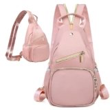 Xsecnua Small Crossbody Sling Bag for Women, Mini Backpack Sling Backpack Convertible, Chest Bag for Hiking Daypack