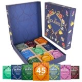 Tisane, Selection Box, Set Regalo Tisane e Infusi, 9 Gusti, Deliziose Erbe Biologiche, Ingredienti Naturali, Perfetto come Idea Regalo, con Biglietto Personalizzabile, 45 Filtri