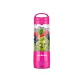 Nutribullet Portable NBP003BP, Frullatore Portatile con Tazza Isolante da 475ml, Lama 4 Punte, Tazza in Tritan, 15 Cicli di Autonomia, Inclusi Coperchio e Cannuccia, Ricarica USB-C, Rosa