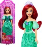 Mattel Disney Princess – Ariel bambola con capi e accessori scintillanti ispirati al film, giocattolo per bambini, 3+ Anni, HLW10