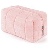 Aucuu Trousse da viaggio per cosmetici, coquette, beauty case, da donna, con motivo floreale, per bambini, donne e uomini, #5 rosa, 17 * 11 * 10 cm, Elegante
