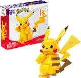MEGA Pokémon Building Toys Set Jumbo Pikachu with 806 Pieces, Articulated and Poseable, 12 Inches Tall, for Kids