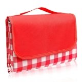 LIVEHITOP Coperta da Picnic Impermeabile, 200 x 200 CM Tappeto Campeggio Grande Pieghevole Leggero Telo da Campeggio per Spiaggia Giardino (rosso)