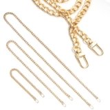 Tawoimle 3PCS Purse Strap, Wallet Strap, Crossbody Bag Strap, Different Sizes of Gold Bag Chain with Metal Hooks (15.7 Inch/31.5 Inch/47.2 Inch)