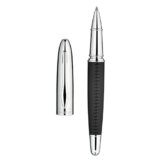 BEILUNER 318 Penna Rollerball di Lusso in Pelle, Pelle Premium Cucita a Mano & Finitura Cromata, Ricambio Schmidt, Miglior Set Regalo Manageriale per Uomo e Donna, Penna Riempiibile – Nero