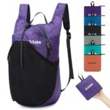 Ocbabe 15L Small Packable Lightweight Backpack Hiking Daypack Water Resistant Foldable Outdoor Camping Travel Bag for Women Men Purple