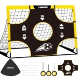 Yimore Porta Calcio Bambini 3 in 1, Pieghevole da Giardino con Borsa, Dimensioni 120×90×90 cm (120 * 90 * 90cm with 4 Modes Yellow)