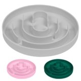 OFFCUP Ciotole per Cani, Silicone Ciotola Anti Ingozzamento, Fun Feeder Slo, Sicurezza Durevole, Per La Perdita Di Peso, Previene Lo Strozzamento Degli Animali Domestici （Grigio)