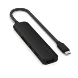SATECHI Hub USB C 6 in 1 Slim Plus Adattatore Multipuerto con Ricarica PD 100W, HDMI 4K@60Hz, 2 Porte USB-A 10Gbps e Lettori SD/microSD per MacBook Air & Pro, PC Portatile – Nero