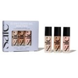 Saie Glowy Super Gel Mini Trio Holiday Gift Set- Lightweight Makeup Primer & All-Over Liquid Highlighter With Vitamin C and Squalane Oil for Glowing Skin – Starglow, Roseglow & Sunglow (0.5 oz Each)