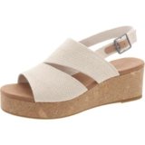 TOMS Claudine Natural Metallic Linen 9.5 B (M)