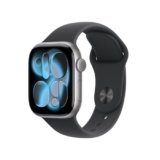 Apple Watch Series 11 GPS, Cassa 42 mm in alluminio grigio siderale con Cinturino Sport nero – S/M