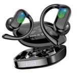 DUSONLAP Cuffie Open-Ear, 42 Ore Auricolari Sportivi Bluetooth 5.4 con ENC Mic e Gancio Auricolare Air, IPX7 Cuffie Bluetooth con Display LED per Fitness/Corsa/Ciclismo, Controllo Touch, iOS Android