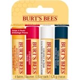 Burt’s Bees Balsamo per Labbra, Confezione Multipla, Set di Balsamo per Labbra, Cera d’Api, Fragola, Cocco e Pera, Vaniglia, Best of Burt’s, 4×4.25 g