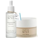 mellow NOIR Duo di trattamenti notturni antirughe – Siero allo ialuronico con crema notte quotidiana – Effetto rassodante immediato, riduce i pori visibili e gli arrossamenti -Per una pelle più liscia