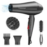 Faszin Asciugacapelli Professionali Ionico, Phon Capelli Ioni con Diffusore, Fono Capelli Professionale, Asciugatura Rapida e Delicata, Famiglia Salone Parrucchieri Hair dryer