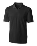 Cutter & Buck Men’s Moisture Wicking UPF 50+ Drytec Forge Jersey Polo Shirt Shirt, Black, Small