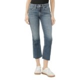 Silver Jeans Co. Women’s Suki Mid Rise Curvy Fit Kick Flare Leg Jeans, Luxe Stretch Glory