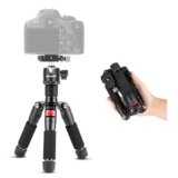 Neewer Mini treppiede desktop portatile -Lega di alluminio 50 centimetri con testa a sfera da 360 gradi, 6,35 cm piastra a sgancio rapido per videocamera DSLR Videocamera, carica fino a 5 chilogrammi
