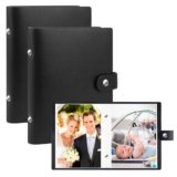 2 Pacchetti Album Foto 13×18 cm, 52 Tasche, Copertina Pelle, Libro Foto 5×7 Pollici, Tasche Superiori, Conserva 7×5 Pollici, Bimbi/Matrimoni/Vacanze/Famiglia/Compleanni/Viaggi (Nero)