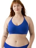 True & Co Women’s True Body Triangle Lace Racerback Bra, Mazarine, Medium