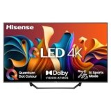 Hisense TV 65″ QLED 4K 65A72NQ, Smart TV VIDAA U7, Dolby Vision, HDR 10+, Game Mode Plus, Dolby Atmos, Alexa Built-in, VIDAA Voice, Tuner DVB-T2/S2 HEVC 10, lativù 4K