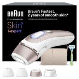 Braun Skin I·Expert Epilatore Luce Pulsata Smart, Depilatore Corpo Donna, Alternativa Laser Peli Donna, App Gratuita, Include Pochette, Rasoio Venus, Luce Pulsata Braun, 4 Testine Viso E Corpo, PL7387