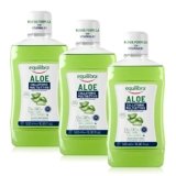 equilibra Igiene Dentale, Aloe Collutorio Multiattivo, Collutorio a Base di Aloe Vera dal Delicato Gusto Menta, Mentolo per un Alito Fresco, Aiuta a Proteggere da Carie e Tartaro, 3 Pezzi da 500ml
