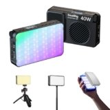 SMALLRIG RM 40C Mini Luce LED RGB per Video, Display LCD, Luce per Foto Portatile 4800 mAh supporto Magnetico per Creatori Podcast, Fotografia, TikTok, YouTube, 2500K-10000K CRI 96 TLCI 99, 5359