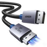 UGREEN Cavo DisplayPort 2.1 16K 60Hz 8K 120Hz 4K 240Hz 2K 360Hz Cable DisplayPort HDR HDCP G Sync Free Sync Cavo DP Cassa in Lega di Alluminio 80Gbps Compatibile con PC Monitor Scheda Grafica TV,1.0M