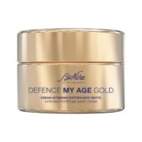 Bionike Defence My Age Gold – Crema Viso Intensiva Fortificante Notte Anti Age, Ripara, Fortifica E Rimpolpa Le Pelli Mature, Dona Idratazione Ed Elasticità Alla Pelle, 50 Ml