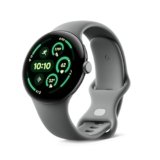 Google Pixel Watch 3 (45 mm) – Cassa in alluminio grigio opaco – Cinturino grigio verde – Wi-Fi