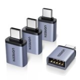 UGREEN Adattatore USB C a USB A 3.2 10Gbs 4 Pezzi Maschio a Femmina Convertitore OTG Type C Thunderbolt 3 Portatile Compatibile con MacBook Pro Air iMac iPhone 17 Pro Max Air iPad Galaxy S25 Dell XPS