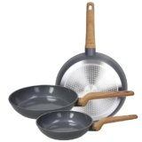 Tognana T-Care, Set 3 padelle 20/24/28 cm, alluminio, grigio scuro