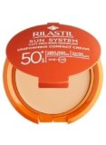 Rilastil Sun System Fondotinta Compatto Colore Beige, Coprente, Cremoso, SPF 50+, Resistente all’Acqua per Tutti i Tipi Pelle, 10g