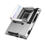 NZXT N9 X870E Scheda madre da gioco – AMD X870E AM5 ATX per Ryzen 9000/8000/7000-20+2+1, DDR5, 4x M.2, PCIe 5.0, 5GbE, USB 4 – Lacci a sgancio rapido M.2, Copertura in metallo completo, PCB bianco
