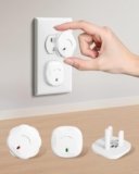 BBsecure Outlet Covers Baby Proofing – 40 Pack Plug Covers Baby Proofing with Unique Rotating Design, Plug Covers to Prevent Electrical Shock, for US 3-Prong, Home, Office, School, White
