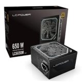 LC-POWER LC6650M Alimentatore PC 650W V2.31, ATX Completamente Modulare, 80 Plus Gold Serie Modulare 650 Watt PSU, Nero