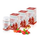 Armores Natura Integratori Alimentari, Vitamina C Naturale, Integratore a Base di Vitamina C da Acerola, Rosa Canina e Camu Camu, Aroma naturale Arancia, Vegano, 3 Pack con 60 Compresse Masticabili