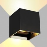 Vibeitup LED Outdoor Modern Wall Light, Aluminum Adjustable Waterproof Lamp 2x3W 100-265V 3000K Wall Sconce Warm Light