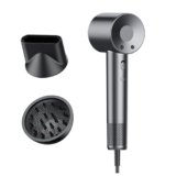 Asciugacapelli, 160.000 Giri/min Phon Capelli Professionale con 500 Milioni Ioni Negativi, 3 Velocità & 4 Temperature, Basso Rumore, Diffusore Magnetico e Ugello Inclusi