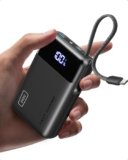 INIU 45W Power Bank, Ultra Compatto 20000mAh Ricarica Rapida Powerbank con Cavo USB C Integrati, Sicuro in Aereo, Essenziale da Viaggio, Caricatore Portatile per iPhone 17 16 Pro, Xiaomi, Samsung ecc